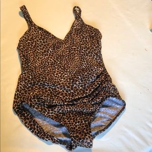 Miraclesuit, Cheetah Print, One-piece, Size 14